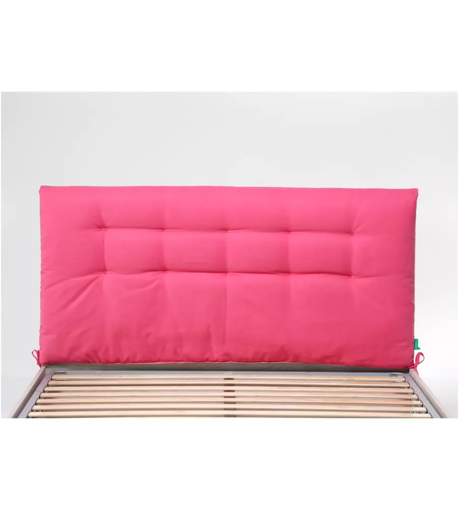 Testiera matrimoniale in tessuto trapuntato "soffy" fucsia 160 cm